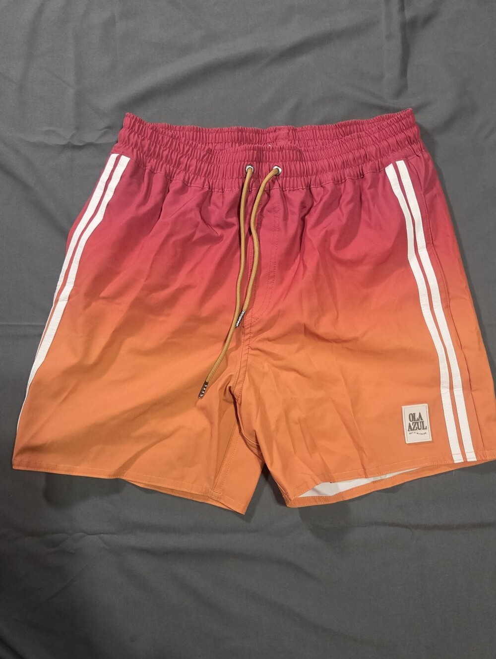 NWT Onia 5" Inseam Charles Collection Ombre Style Men's Bathing Suit Medium